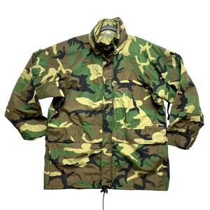 US Army ECWCS Parka Jacket Mens Large Regular Woodland Camo Gore-Tex Issued